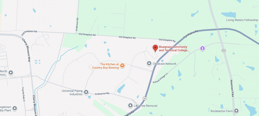 bluegrass community college-google maps