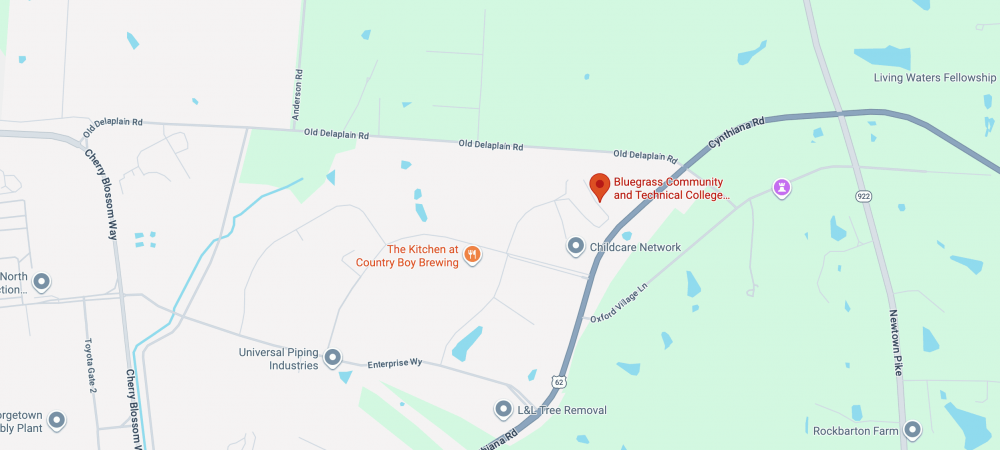 bluegrass community college-google maps